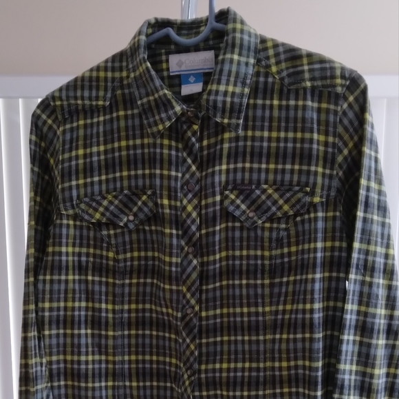 Columbia Snowy Nook Flannel Long Sleeve Womens Medium - Picture 3 of 8